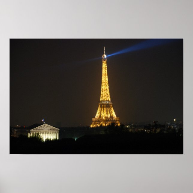 Eiffel Tower night Poster (Front)