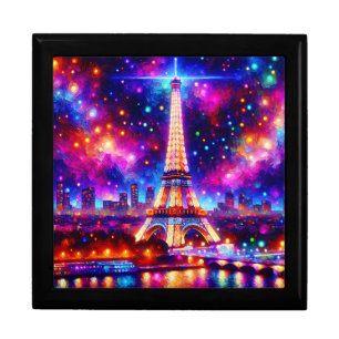 “Eiffel Tower Night: Reflections on The Seine” Gift Box