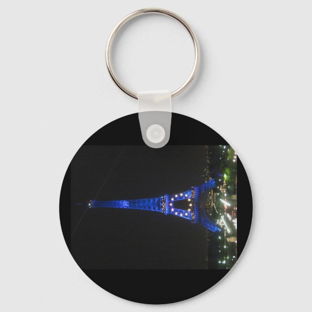 Eiffel Tower Night View Keychain (Front)
