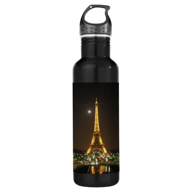 Eiffel Tower @ Night Water Bottle (Front)