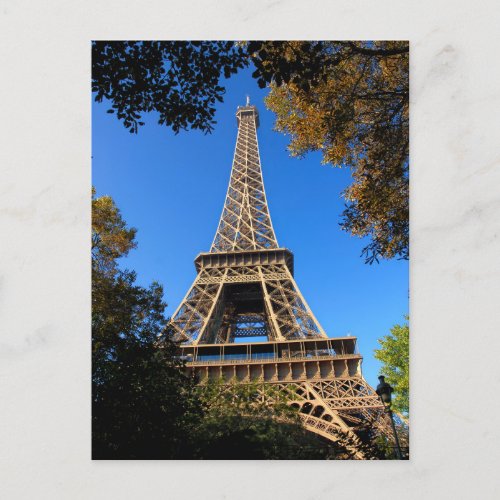 Eiffel tower of Paris in France Holiday Postcard