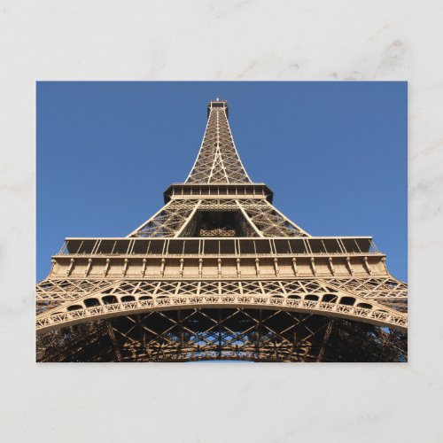 Eiffel tower of Paris in France Postcard