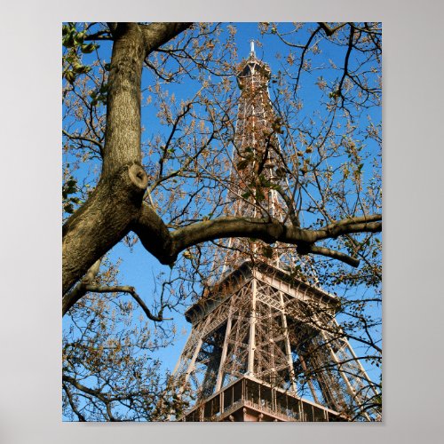 Eiffel tower of Paris in France Postcard Poster