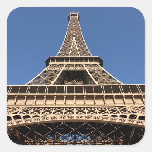 Eiffel tower of Paris in France Square Sticker
