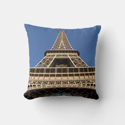 Eiffel tower of Paris in France Throw Pillow