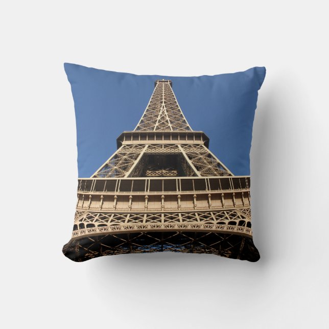 Eiffel tower of Paris in France Throw Pillow (Front)