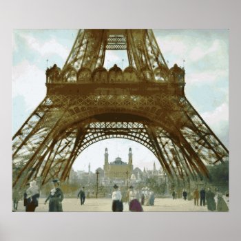 Eiffel Tower Painting Poster by LadyLovelace at Zazzle