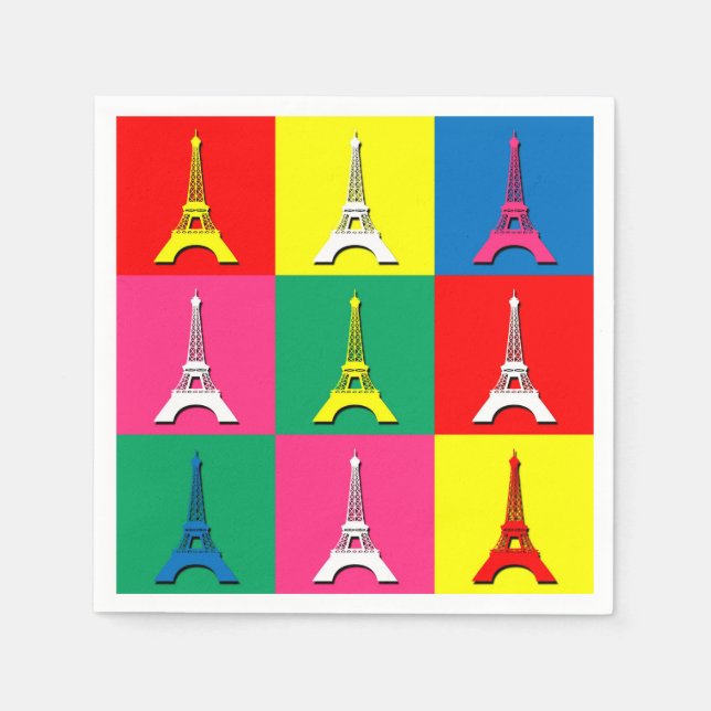 Eiffel Tower Paper Napkins (Front)