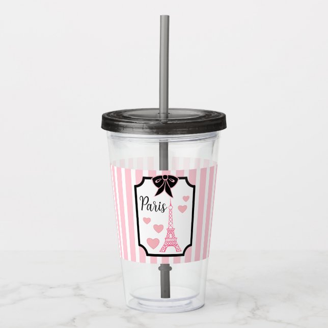 Eiffel Tower Paris Acrylic Tumbler  (Front)