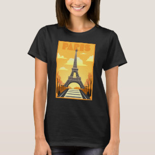 Eiffel Tower Paris Art Deco Poster T-Shirt