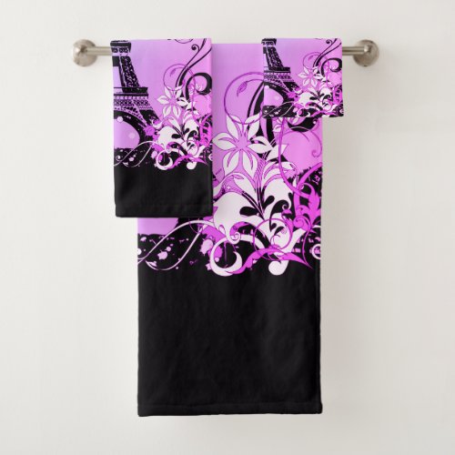 Eiffel Tower Paris Bathroom Towel Set