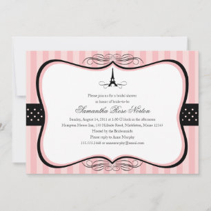 Eiffel Tower Paris Bridal Shower Invitation
