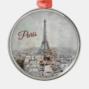 Eiffel Tower Paris Christmas Ornament   Elegant