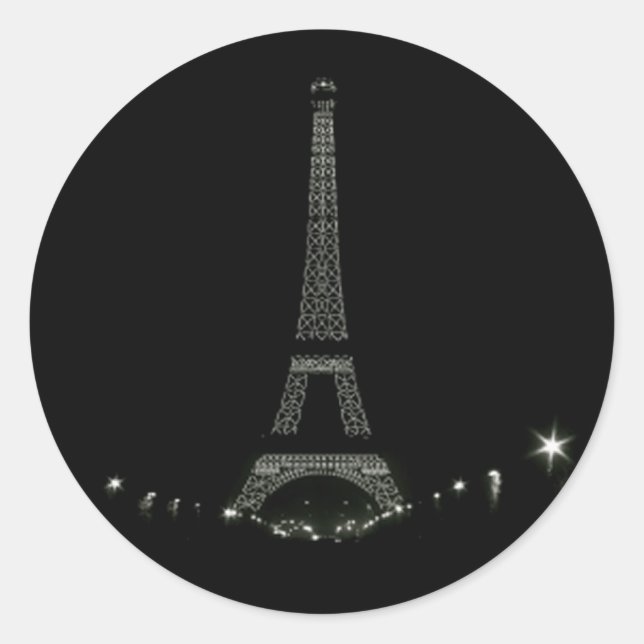 Eiffel Tower Paris Classic Round Sticker (Front)
