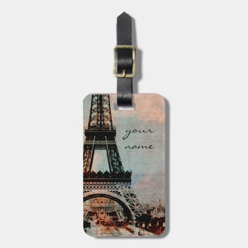 Eiffel Tower Paris Custom Luggage Tag