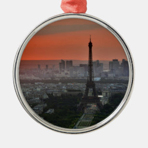 Eiffel Tower Paris Europe Travel Metal Ornament