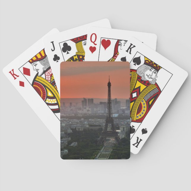 Eiffel Tower Paris Europe Travel Poker Cards (Back)