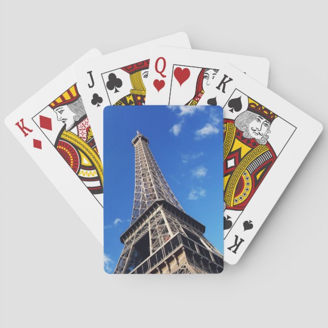 Eiffel Tower Paris Europe Travel Poker Cards (Back)