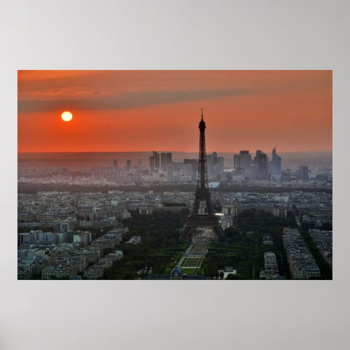 Eiffel Tower Paris Europe Travel Poster