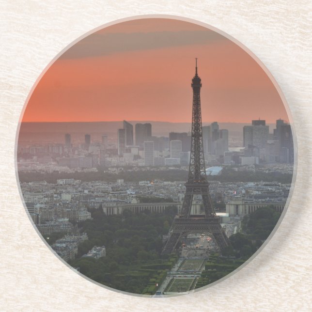 Eiffel Tower Paris Europe Travel Sandstone Coaster (Front)
