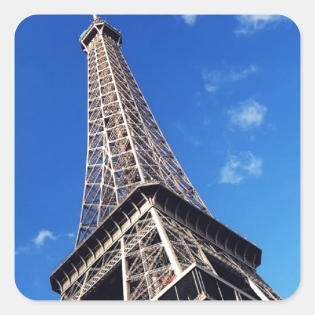 Eiffel Tower Paris Europe Travel Square Sticker (Front)