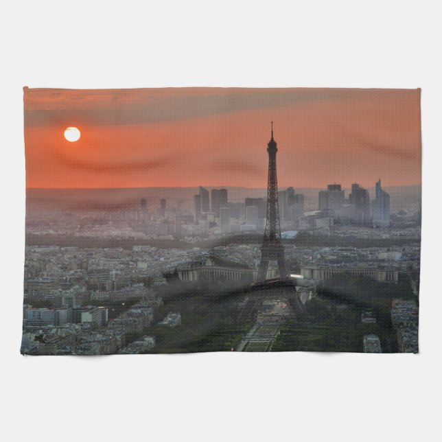 Eiffel Tower Paris Europe Travel Towel (Horizontal)