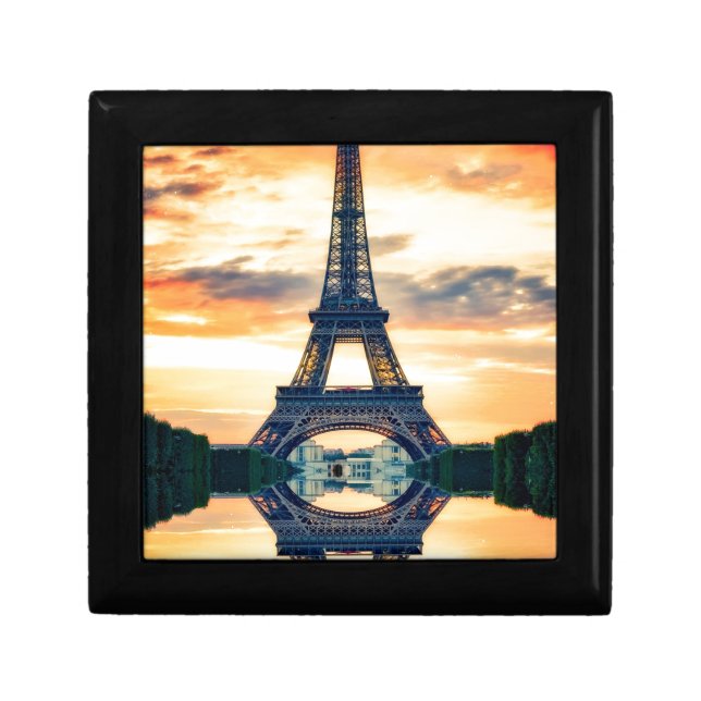 Eiffel Tower Paris Evening European Travel Gift Box (Front)