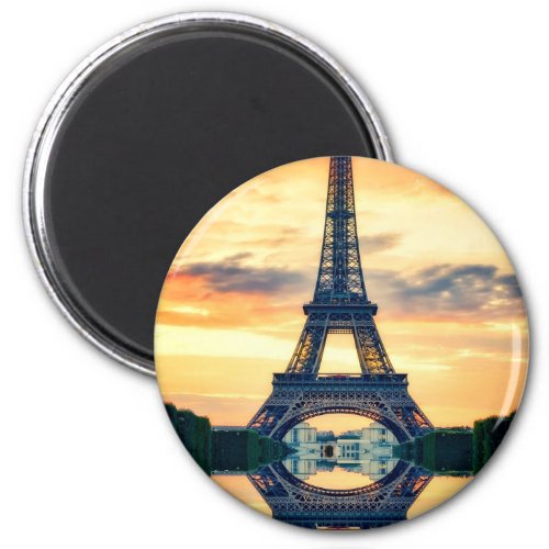 Eiffel Tower Paris Evening European Travel Magnet