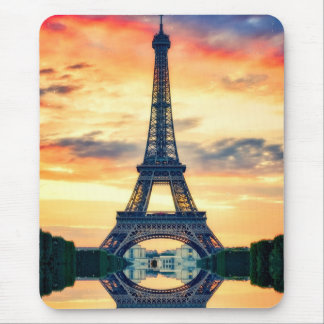 Eiffel Tower Paris Evening European Travel Mouse Pad