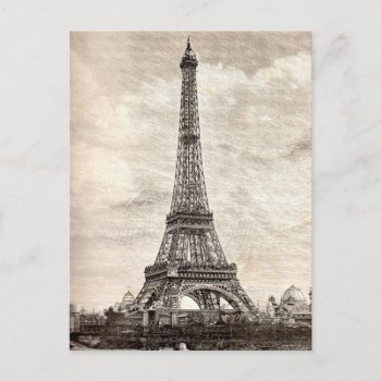 Eiffel Tower Paris France 1889 Postcard by FrenchFlirt at Zazzle