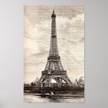 Eiffel Tower  Paris France 1889 Poster by FrenchFlirt at Zazzle
