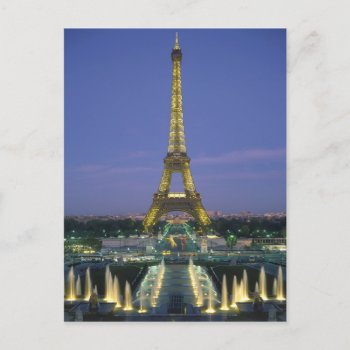 Eiffel Tower  Paris  France 2 Postcard by takemeaway at Zazzle