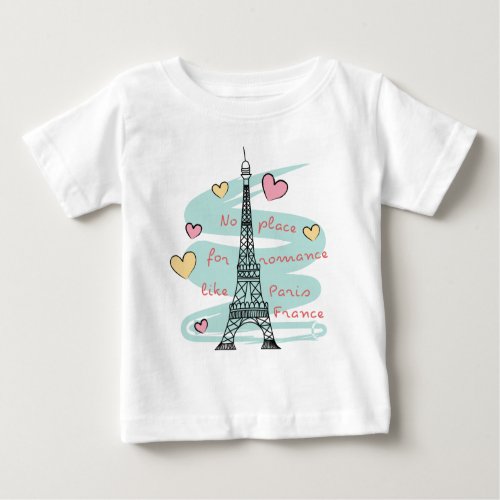 Eiffel Tower Paris France Baby T_Shirt