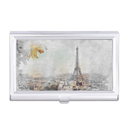 Eiffel Tower Paris France  Business Card Case
