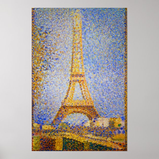 Eiffel Tower, Paris France by Seurat Poster (Front)