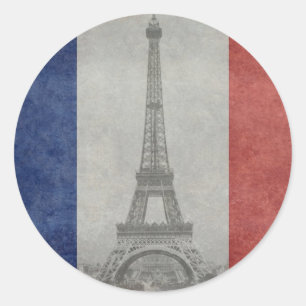 Eiffel tower, Paris France Classic Round Sticker