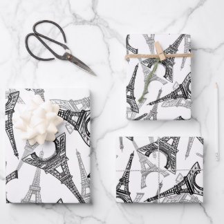 Eiffel Tower Paris France Design Wrapping Paper Sheets