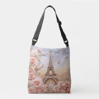 Eiffel Tower Paris France French Pink Floral
