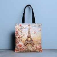 Eiffel Tower Paris France French Pink Floral