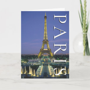 Eiffel Tower   Paris, France   Happy Birthday Card