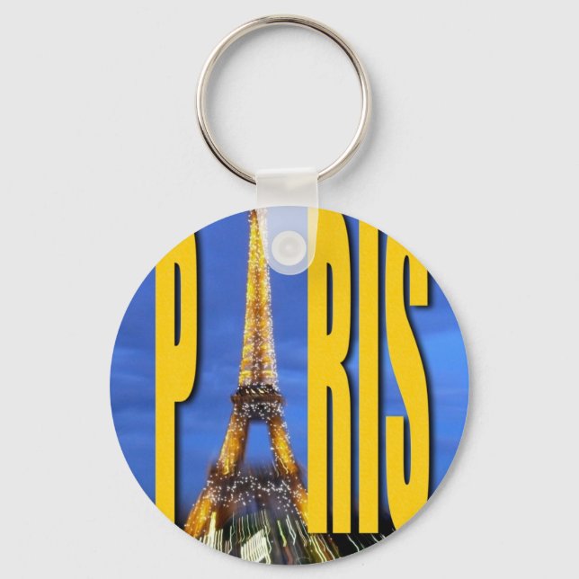Eiffel Tower Paris France Keychain (Front)