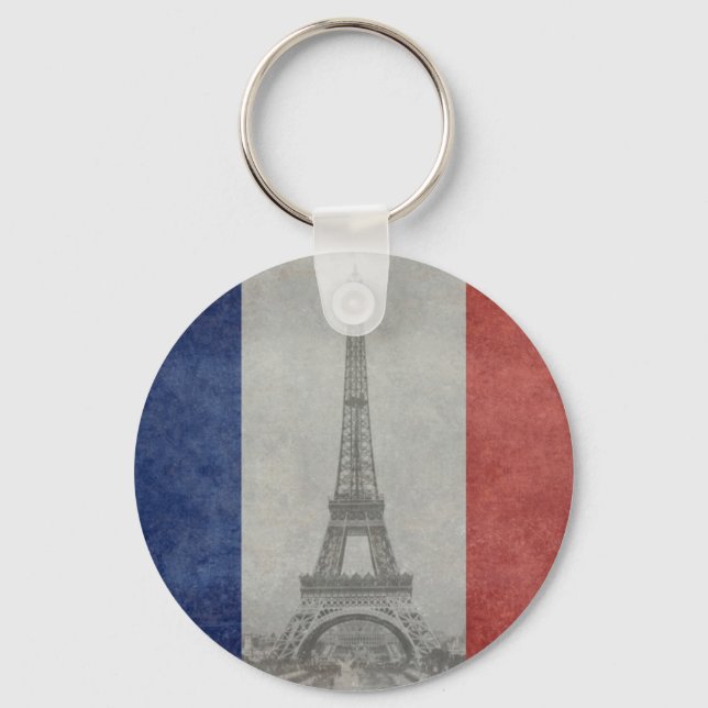 Eiffel tower, Paris France Keychain (Front)