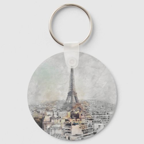 Eiffel Tower Paris France  Keychain