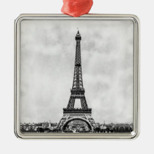 Eiffel Tower Paris France Metal Ornament