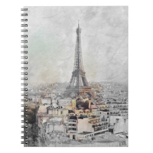 Eiffel Tower Paris France Notebook