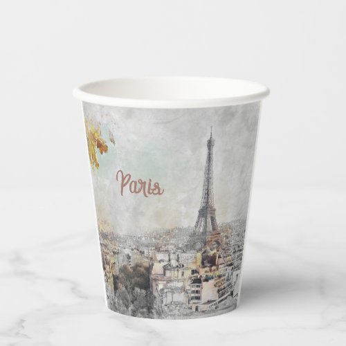 Eiffel Tower Paris France  Paper Cups