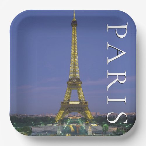 Eiffel Tower  Paris France Paper Plates