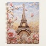 Eiffel Tower Paris France Pink Floral Planner<br><div class="desc">Eiffel Tower Paris France Pink Floral Planners features a stylish modern 3D design with the Eiffel Tower in Paris accented with pink flowers. Perfect as a gift for family and friends for birthday,  Christmas,  holidays and more or for mom for Mother's Day. Designed by Evco Studio www.zazzle.com/store/evcostudio</div>