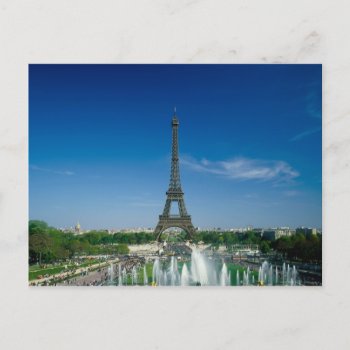 Eiffel Tower  Paris  France Postcard by takemeaway at Zazzle