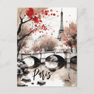 Eiffel Tower Paris France Postcard